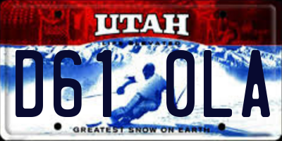 UT license plate D610LA