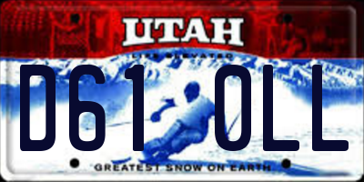 UT license plate D610LL
