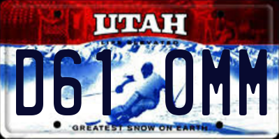 UT license plate D610MM