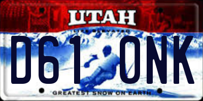UT license plate D610NK