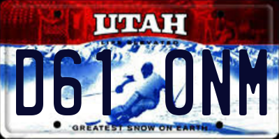 UT license plate D610NM
