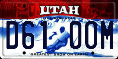 UT license plate D610OM