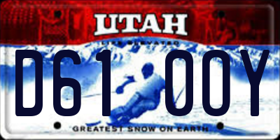 UT license plate D610OY