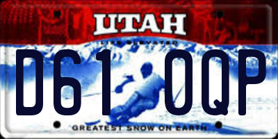 UT license plate D610QP