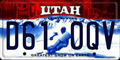 UT license plate D610QV