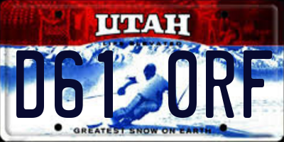 UT license plate D610RF
