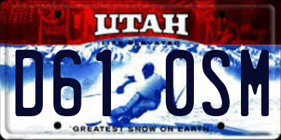 UT license plate D610SM