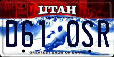 UT license plate D610SR
