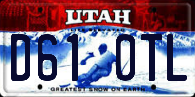 UT license plate D610TL