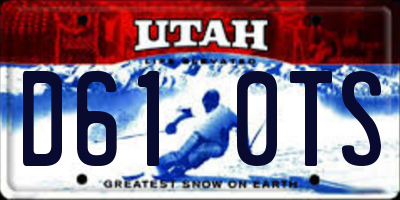 UT license plate D610TS