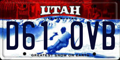 UT license plate D610VB