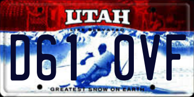 UT license plate D610VF