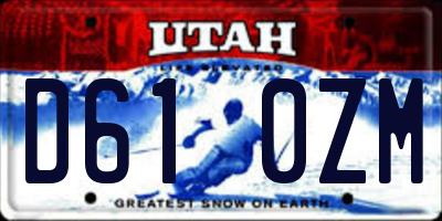 UT license plate D610ZM