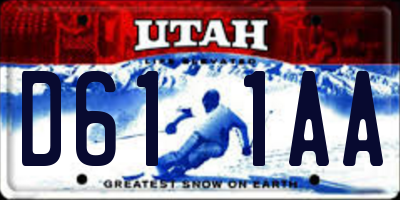 UT license plate D611AA