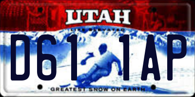 UT license plate D611AP