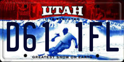UT license plate D611FL