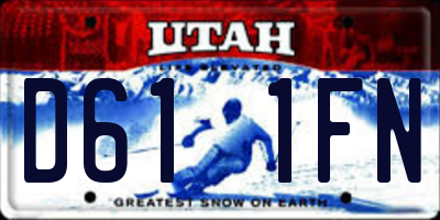 UT license plate D611FN