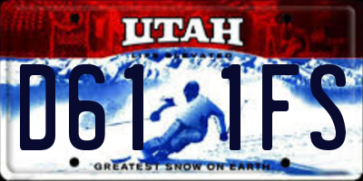 UT license plate D611FS