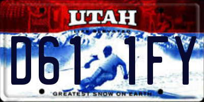 UT license plate D611FY