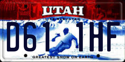 UT license plate D611HF