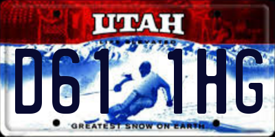 UT license plate D611HG