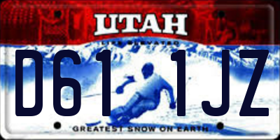 UT license plate D611JZ