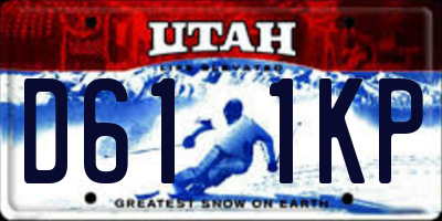 UT license plate D611KP