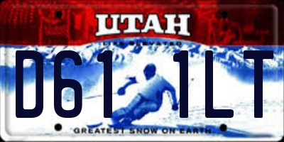 UT license plate D611LT