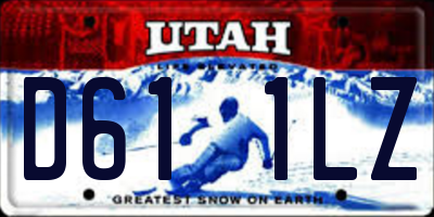 UT license plate D611LZ