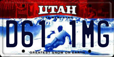 UT license plate D611MG
