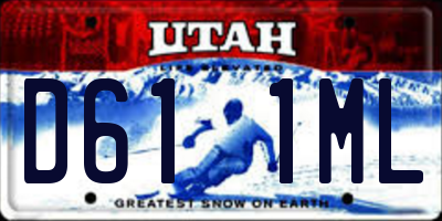 UT license plate D611ML