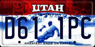 UT license plate D611PC