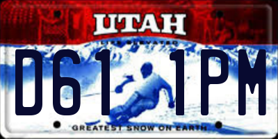 UT license plate D611PM