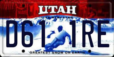 UT license plate D611RE