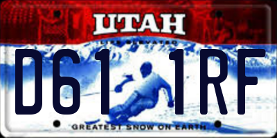 UT license plate D611RF