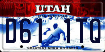 UT license plate D611TQ