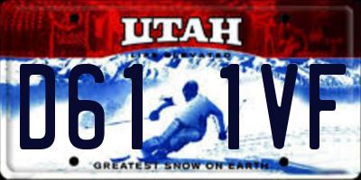 UT license plate D611VF