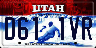 UT license plate D611VR