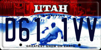 UT license plate D611VV
