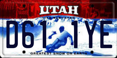 UT license plate D611YE