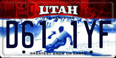 UT license plate D611YF
