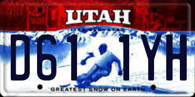 UT license plate D611YH