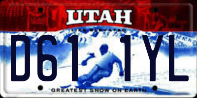 UT license plate D611YL