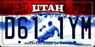 UT license plate D611YM