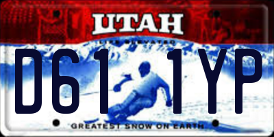 UT license plate D611YP
