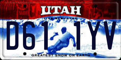 UT license plate D611YV