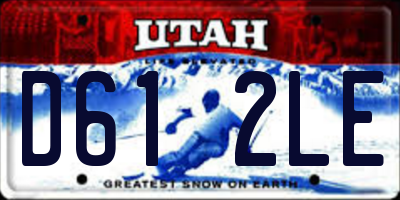 UT license plate D612LE