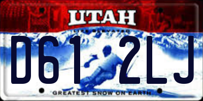 UT license plate D612LJ