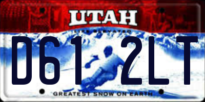 UT license plate D612LT