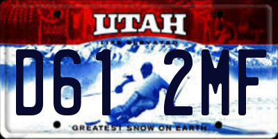 UT license plate D612MF